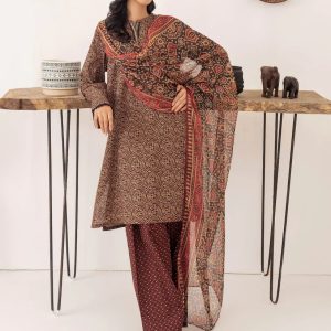 3 Piece Lawn Suit-Printed